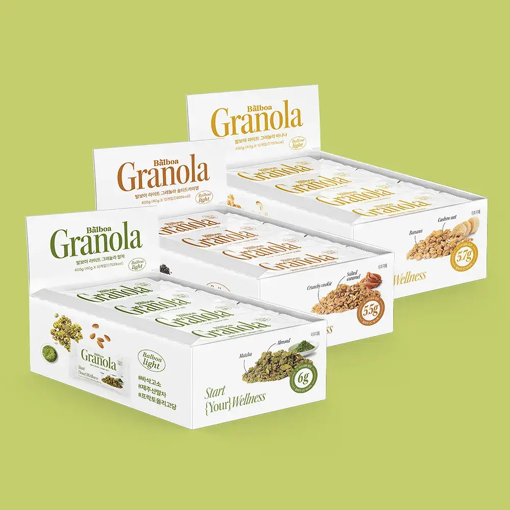 [NEW]발보아 라이트 그래놀라 40g*10개입 3종 택1